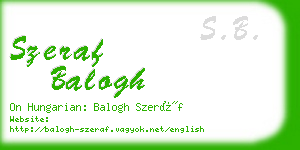 szeraf balogh business card